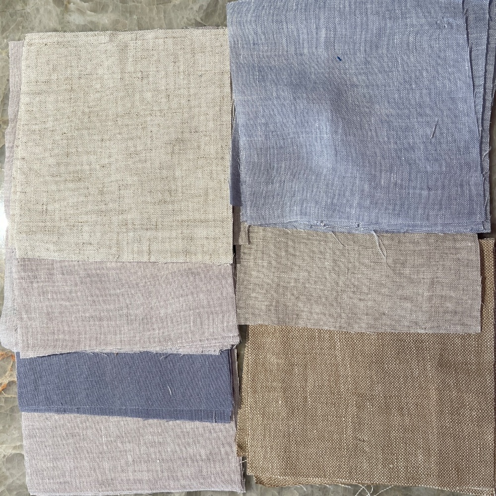 40 Precut 5" Quilt Squares Assorted Fabric Charm Pack Linen